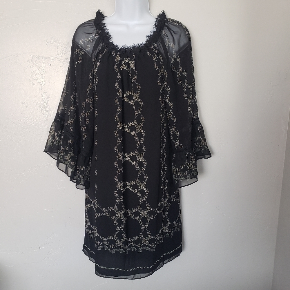 Max Studio Specialty Products Black Daisy Dress XS
